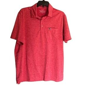 Vineyard Vines Mens Medium Red Polo Golf Activewear Short‎ Sleeve Shirt
